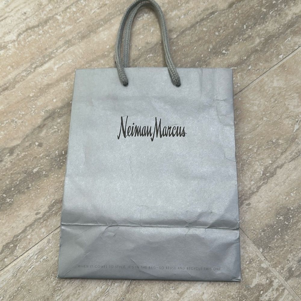 Neiman Marcus silver shopping bag